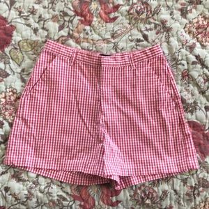 Red & white Lee gingham print shorts